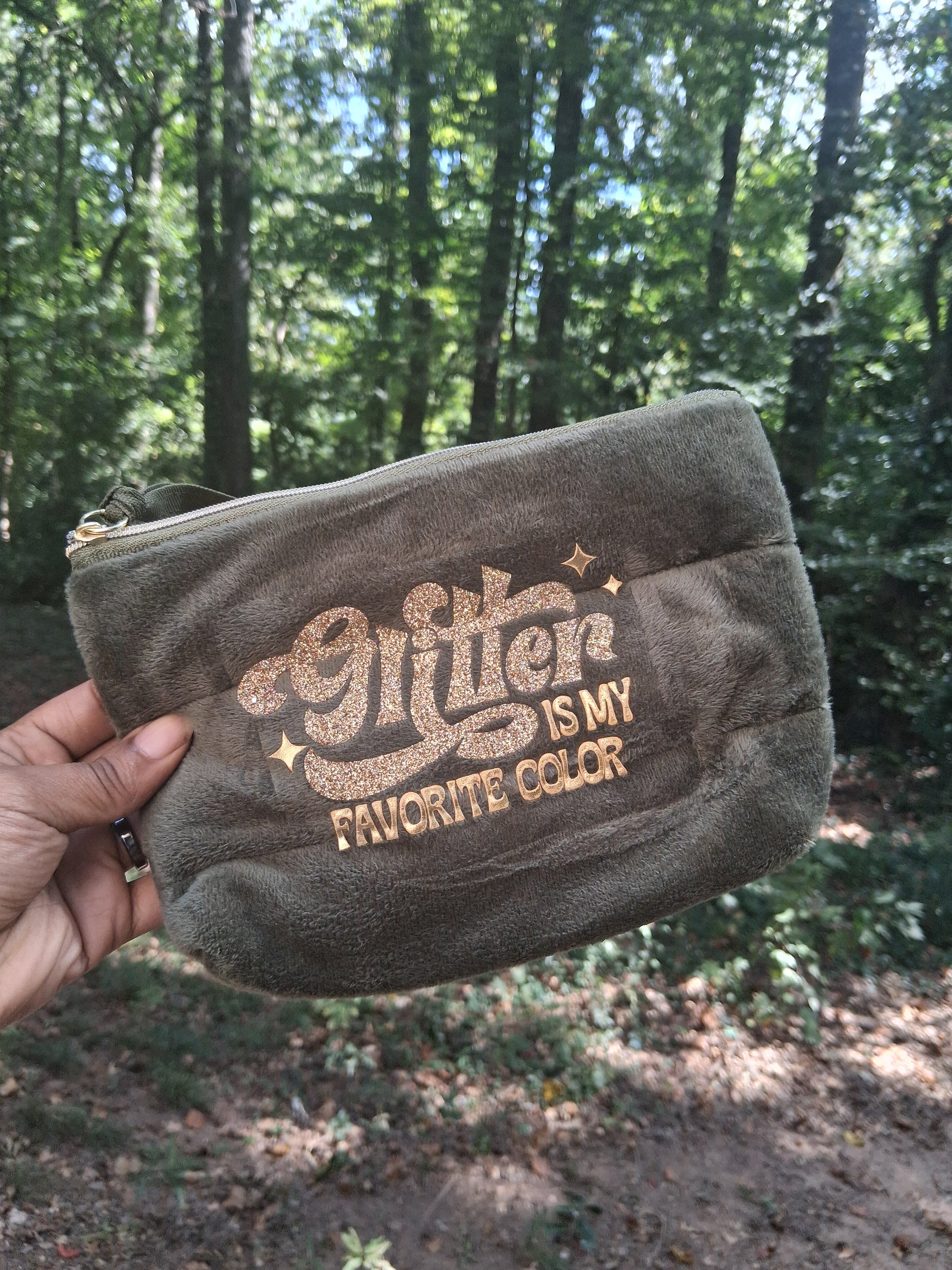 Glitter is My Favorite Color cosmetic bag