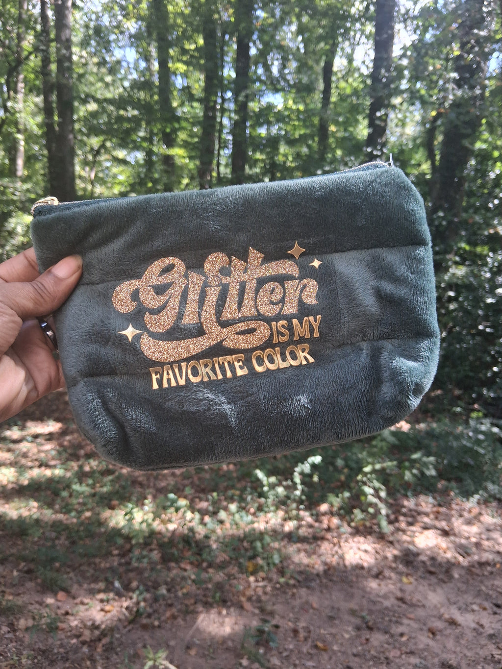 Glitter is My Favorite Color cosmetic bag