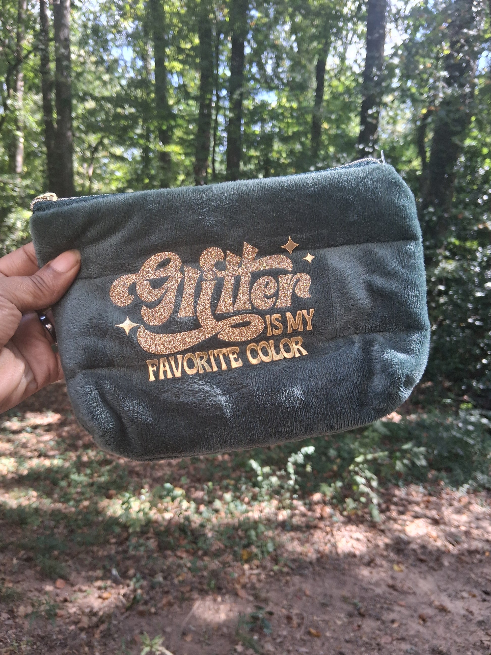 Glitter is My Favorite Color cosmetic bag