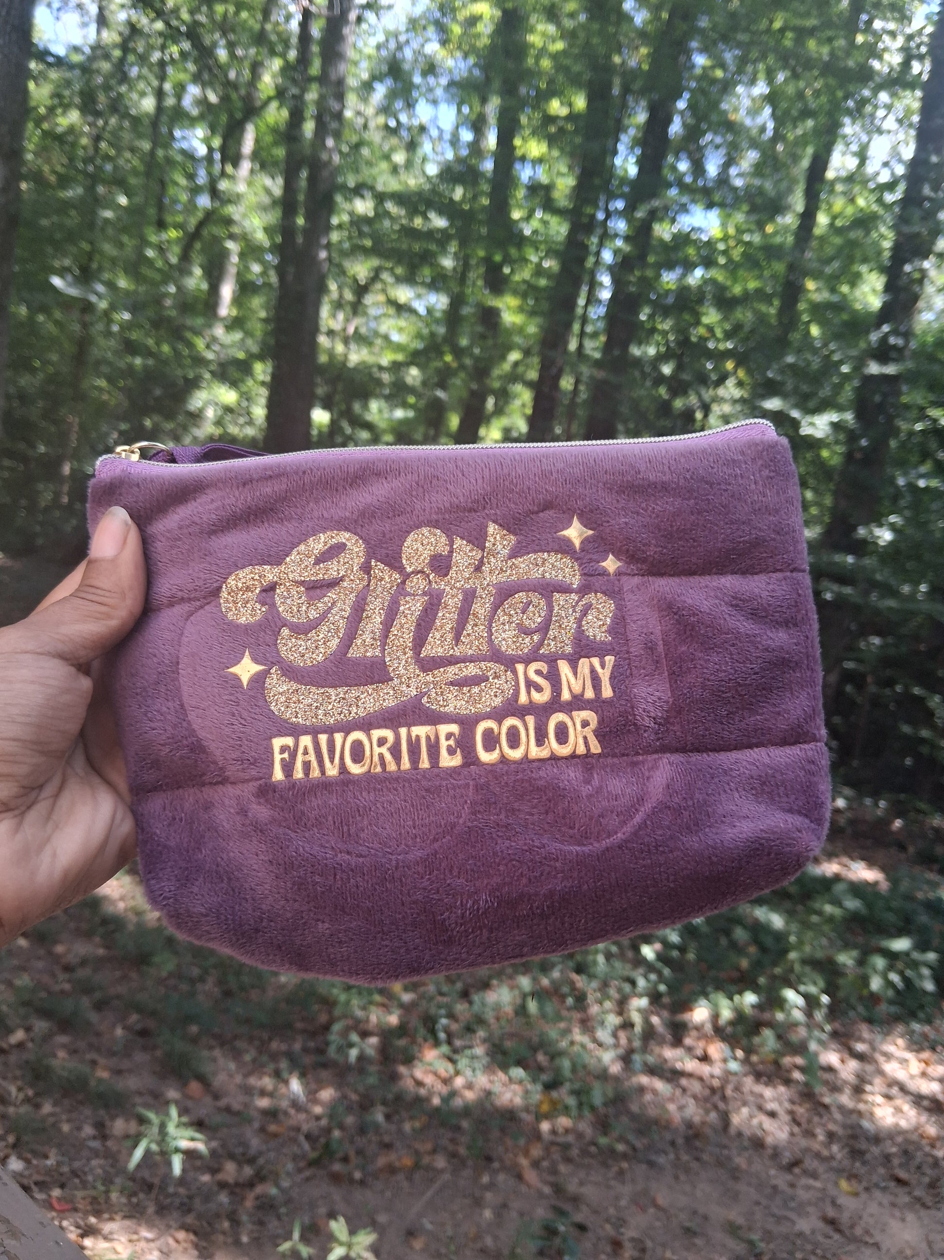 Glitter is My Favorite Color cosmetic bag
