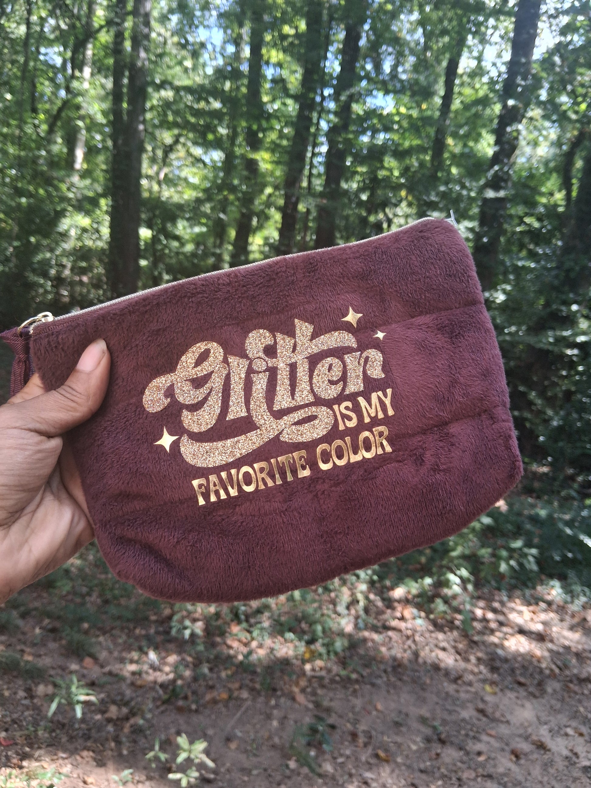 Glitter is My Favorite Color cosmetic bag