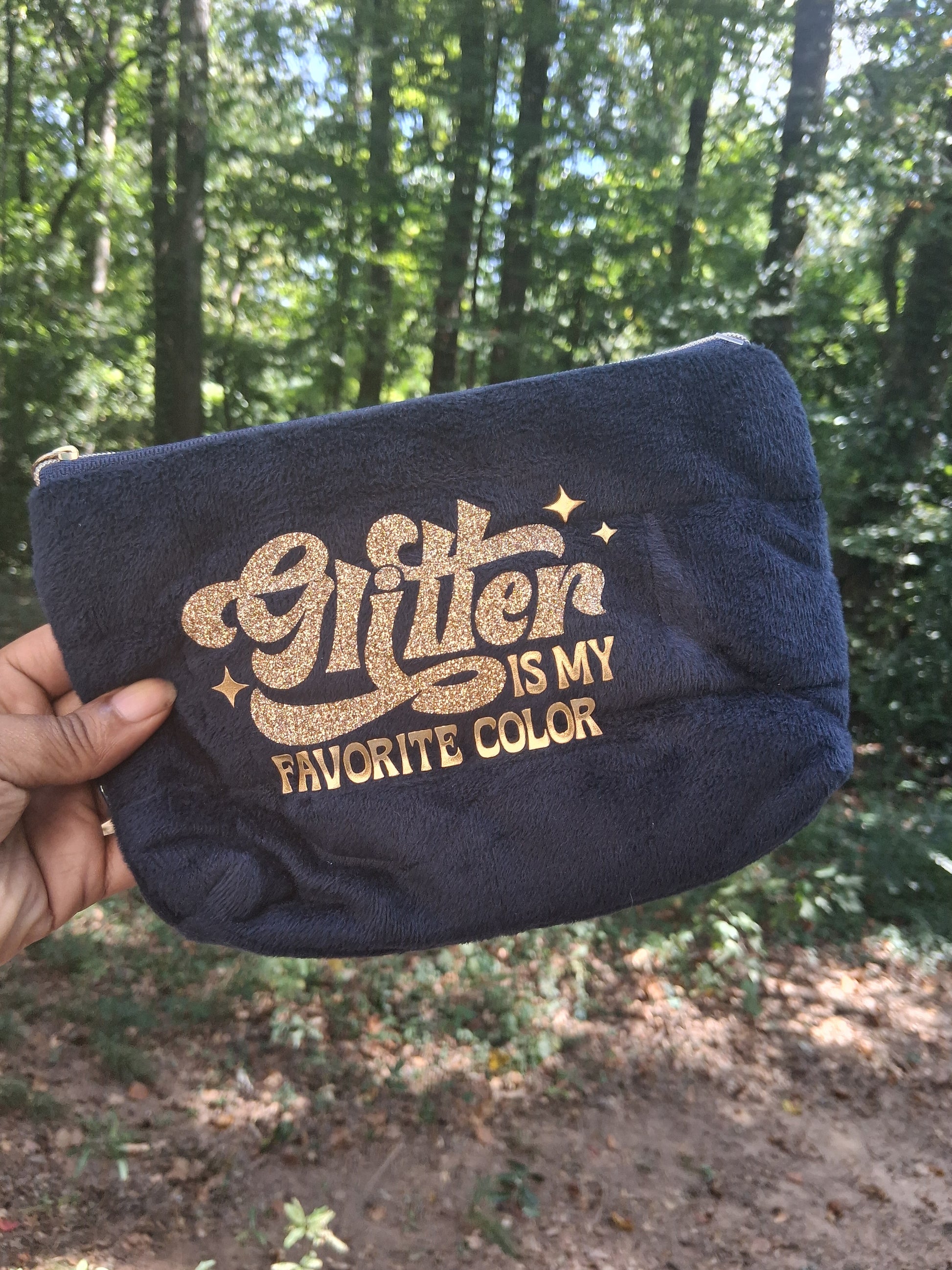 Glitter is My Favorite Color cosmetic bag